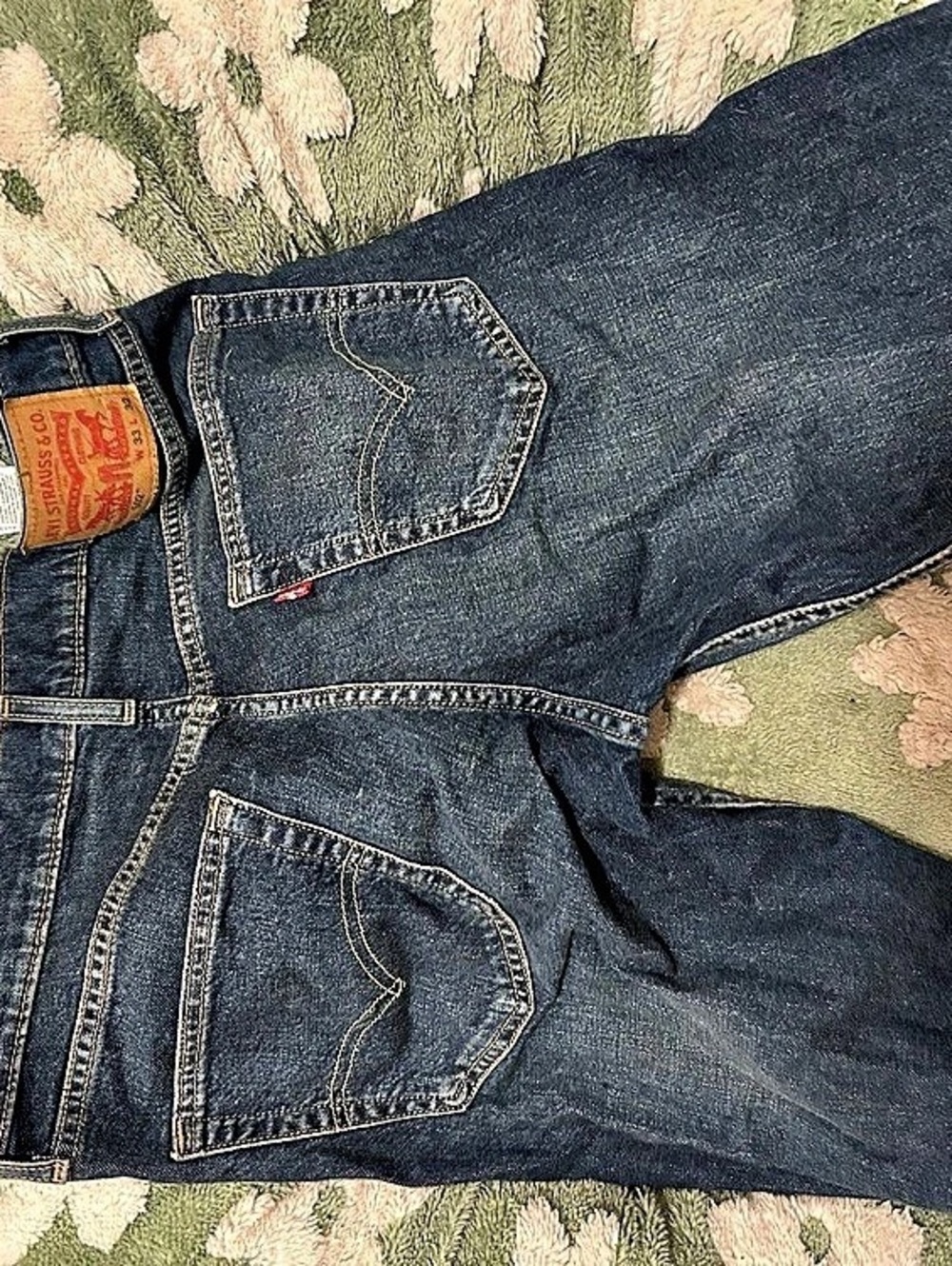 Levi's 501 Men's Straight Jeans W 33 L 32 Blue - Picture 3 of 4